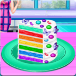 Rainbow Cake Cooking