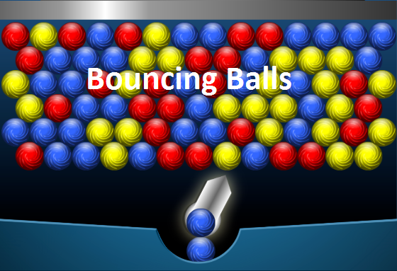 old pc game with bouncing red ball with face